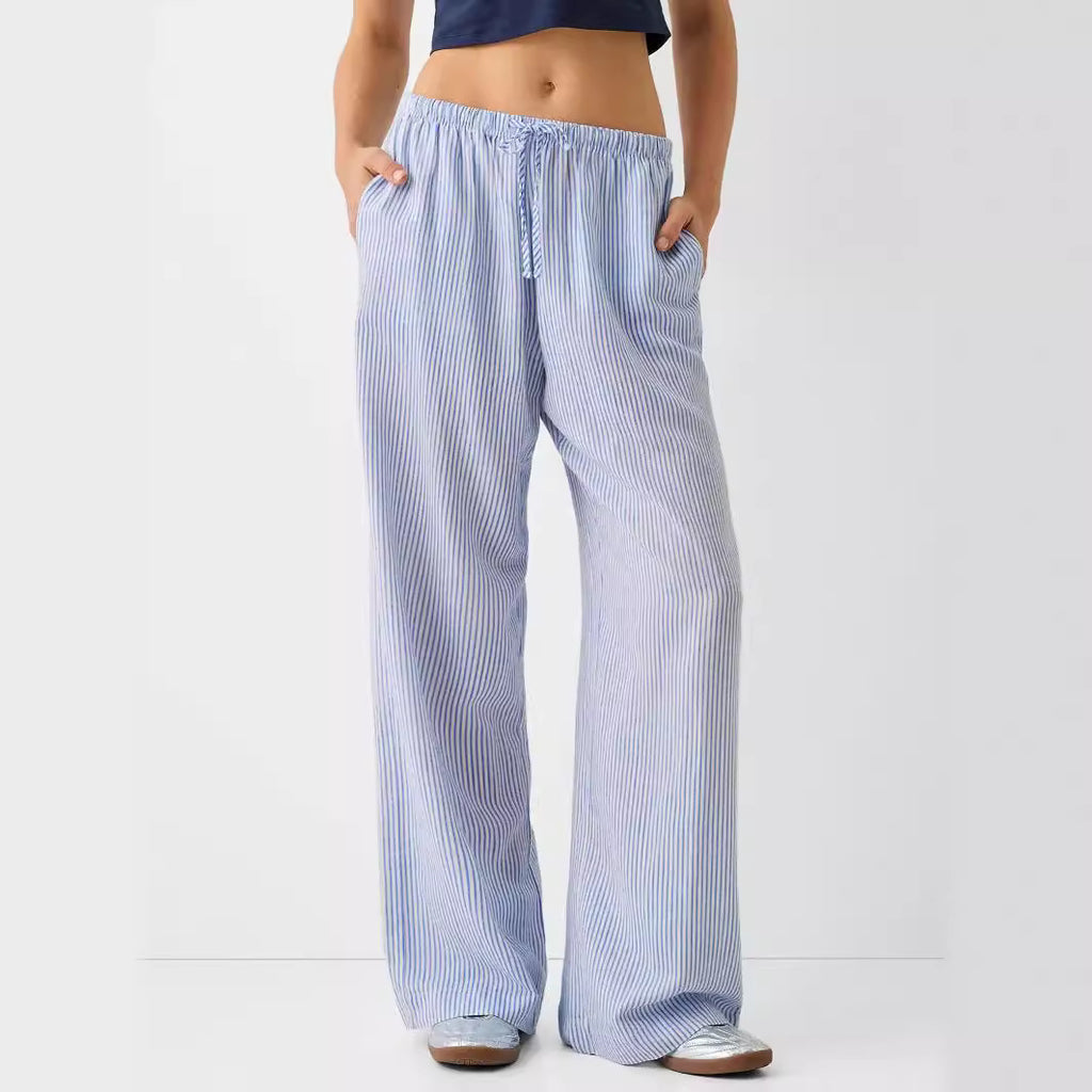 Pinstripe Pull-On Pants