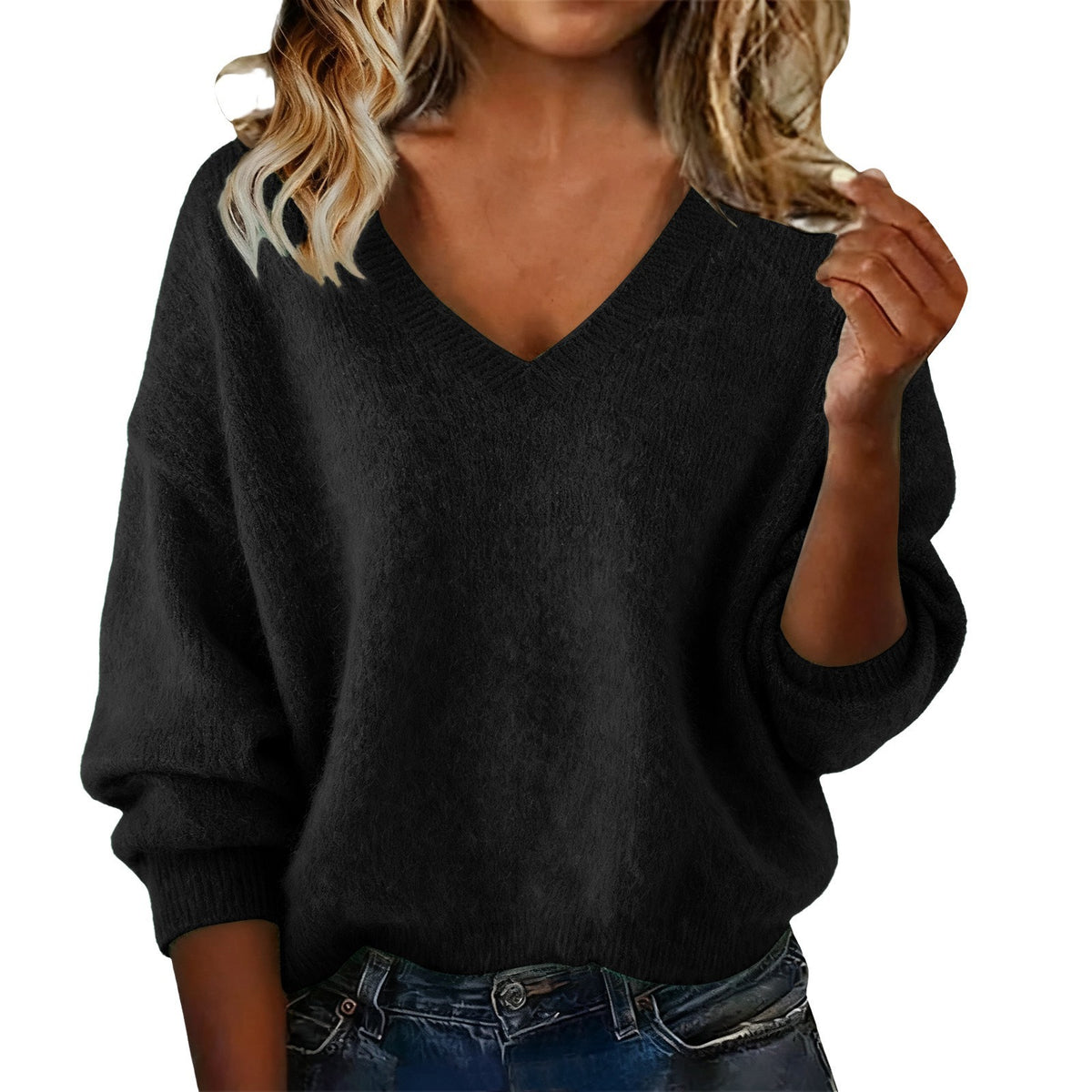 Relaxed V-Neck Sweater