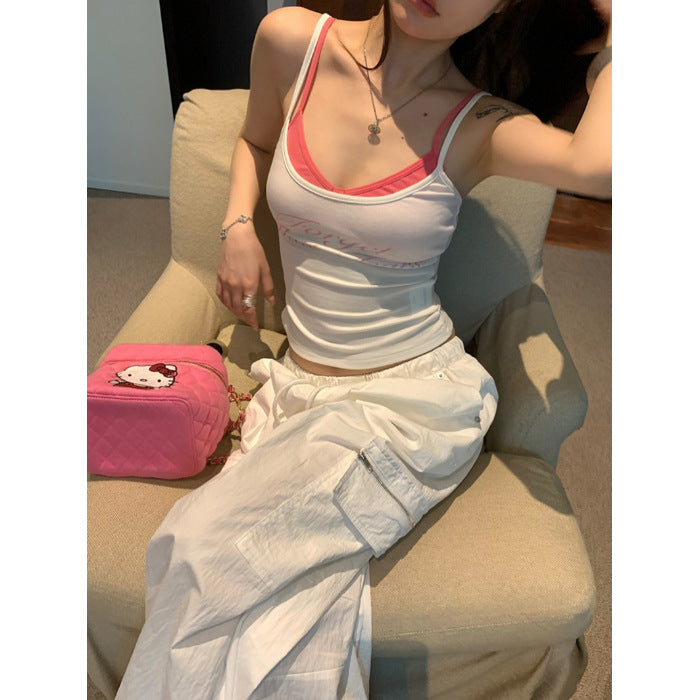 Layered-Look Contrast Cami