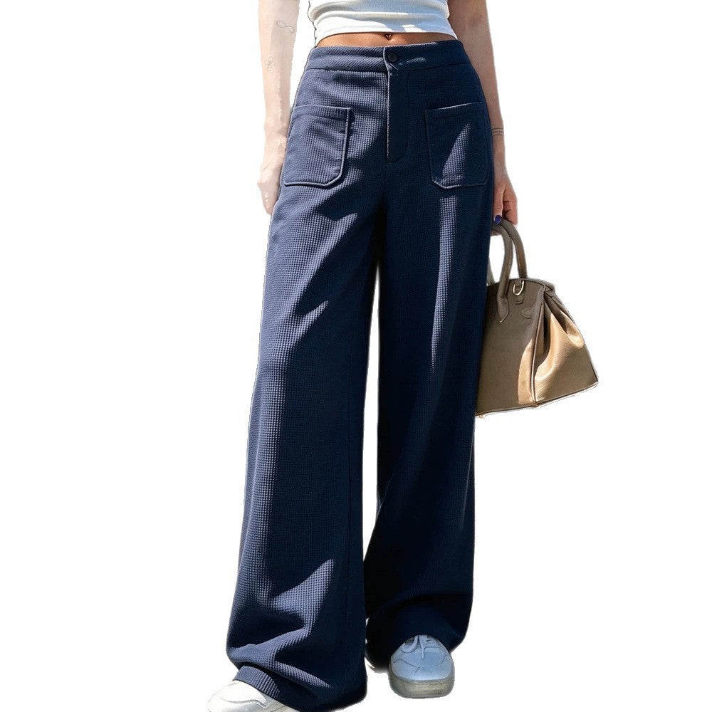 Patch-Pocket Wide-Leg Pants