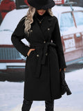 Double-Breasted Belted Coat