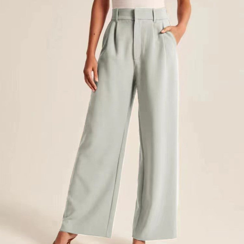 Pleated Wide-Leg Pants