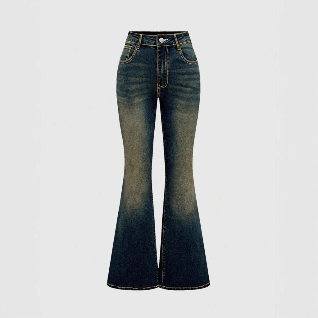 Embroidered Flared Jeans