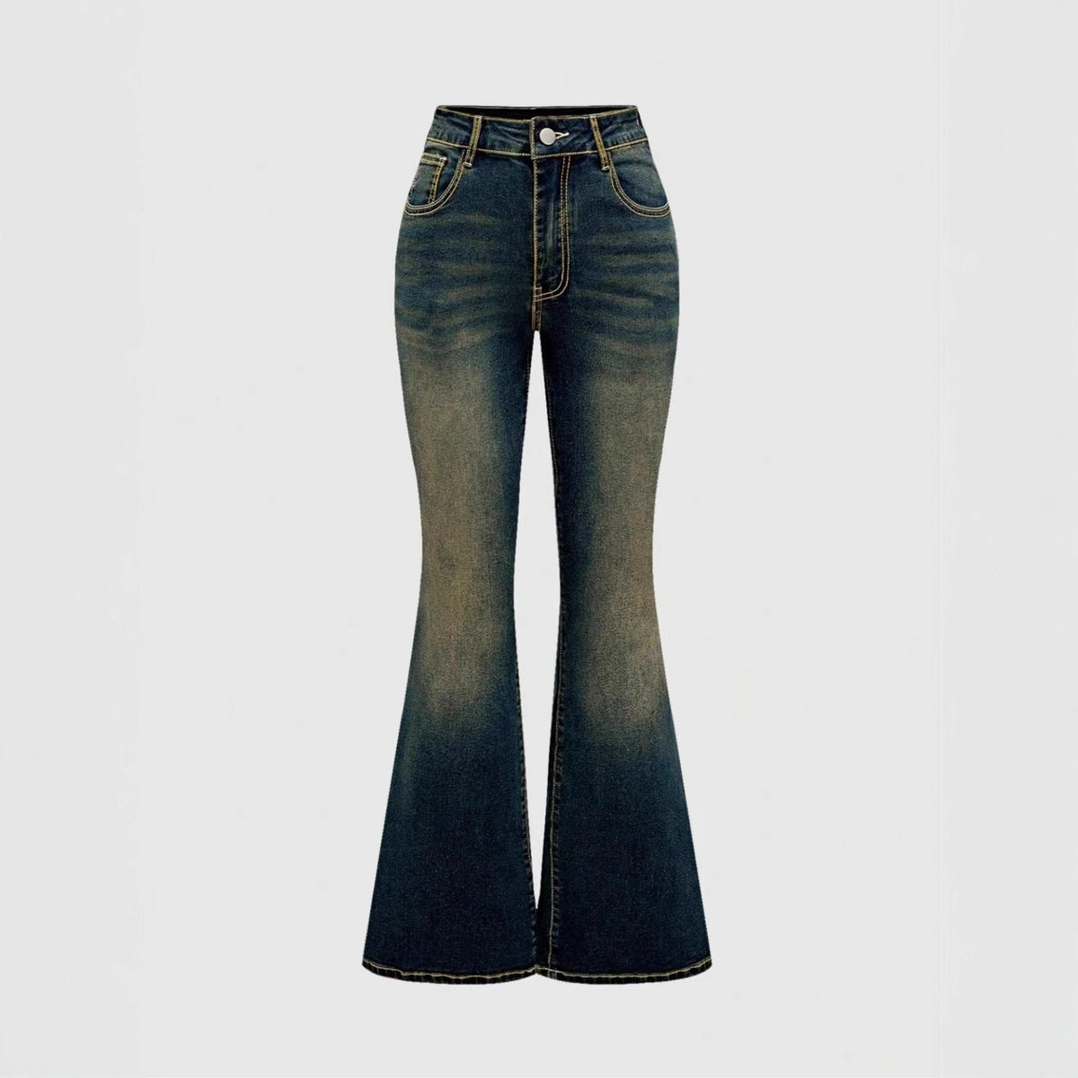 Embroidered Flared Jeans