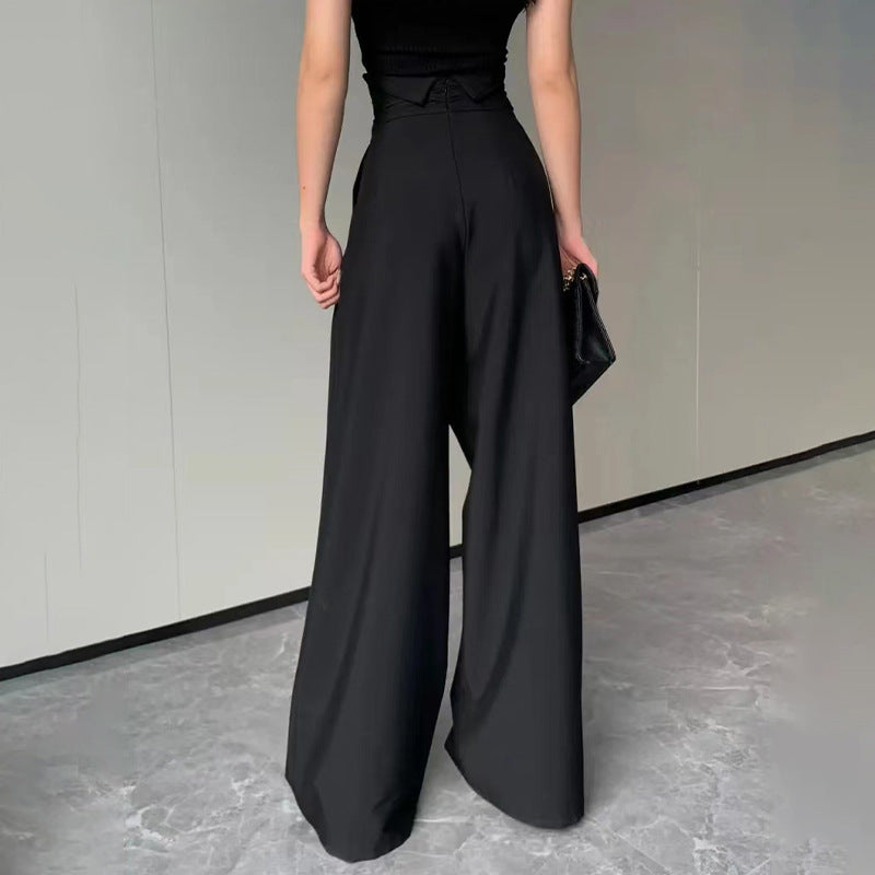 Pleated Wide-Leg Pants