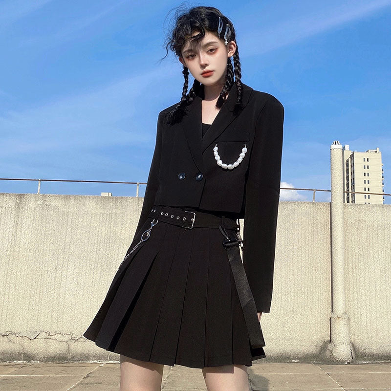 Pleated Mini Skirt