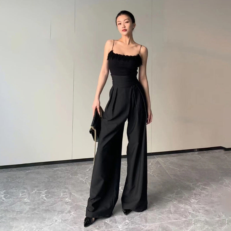 Pleated Wide-Leg Pants