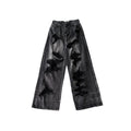 Distressed Wide-Leg Jeans