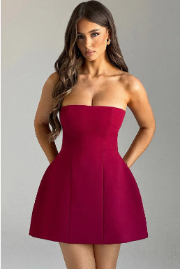 Backless Bandeau Mini Dress