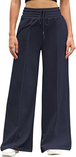 Drawstring Wide-Leg Lounge Pants