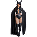 Horned Bodysuit & Cape Costume Set