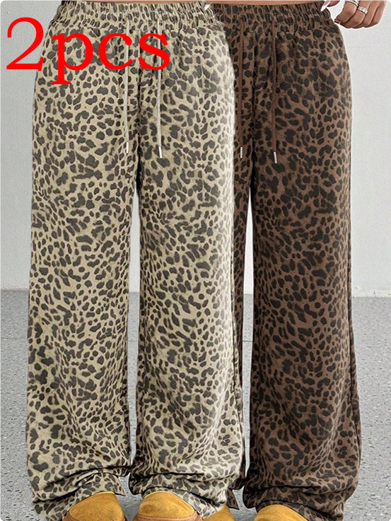 Printed Wide-Leg Pants