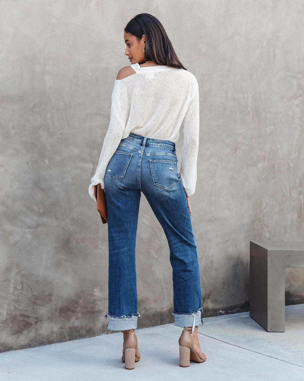 Relaxed Cuffed Jeans