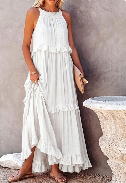 Tiered Sleeveless Maxi Dress