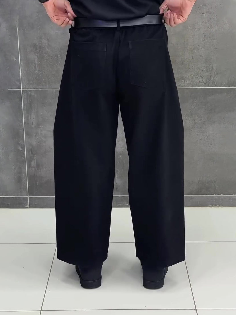 Sculpted Wide-Leg Cropped Pants