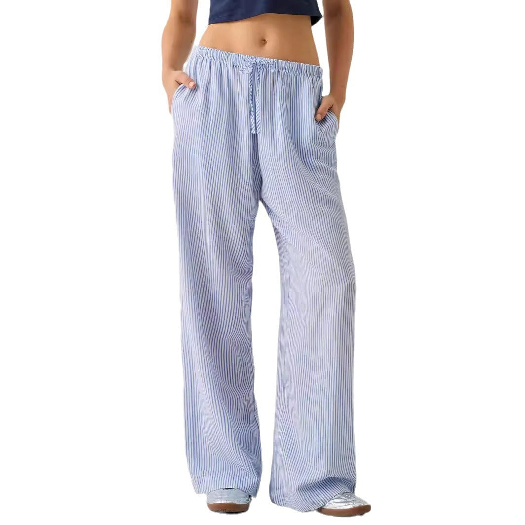 Pinstripe Pull-On Pants
