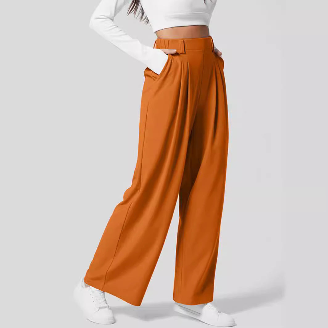 Textured Wide-Leg Pants