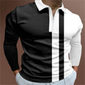 Striped Zip-Neck Polo