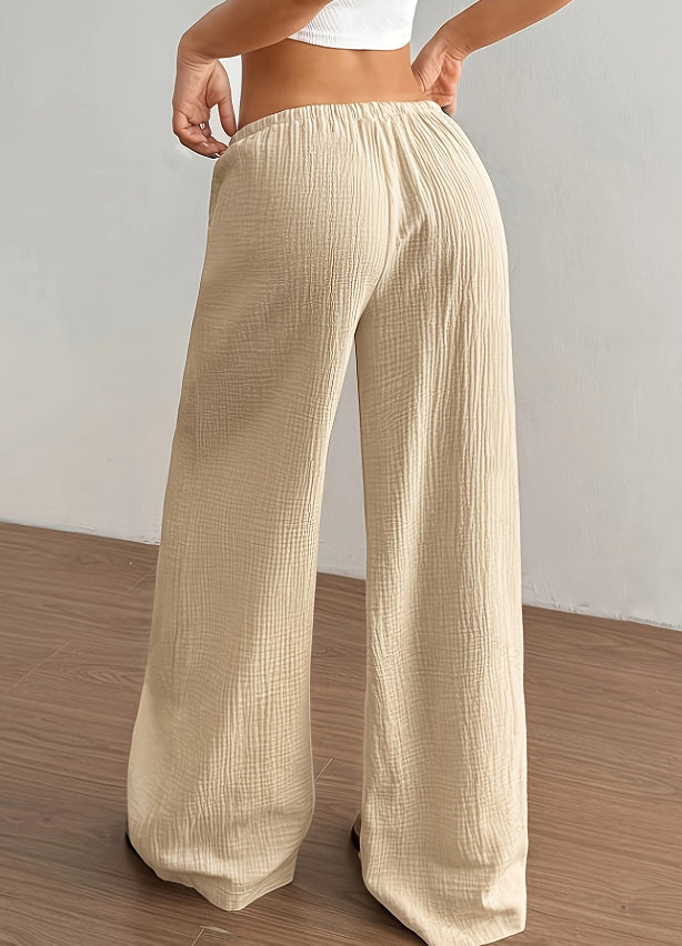 Textured Pull-On Pants