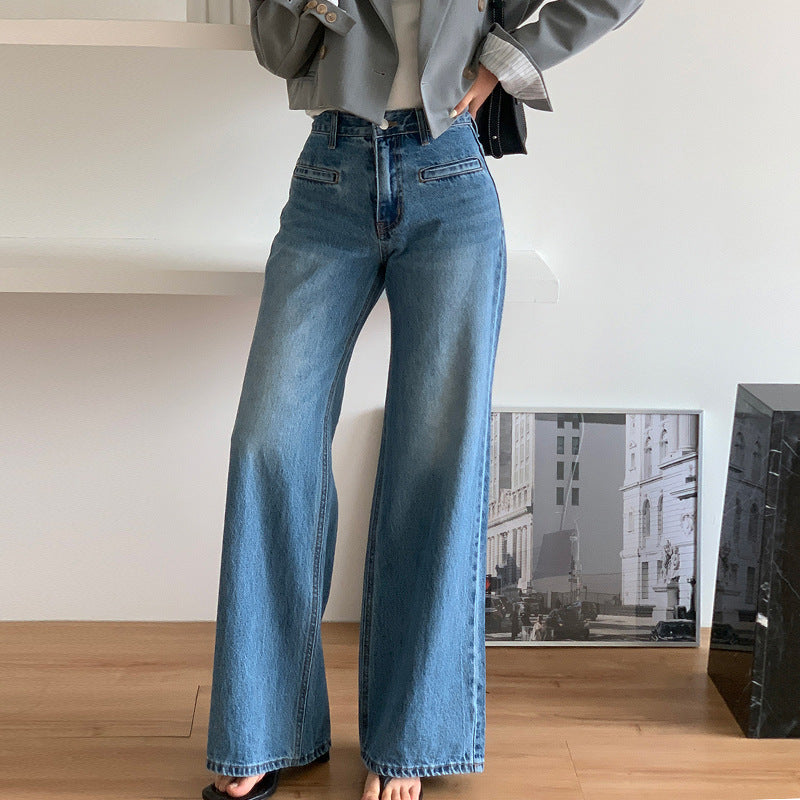 High-Waisted Wide-Leg Jeans