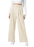 Textured Wide-Leg Pants