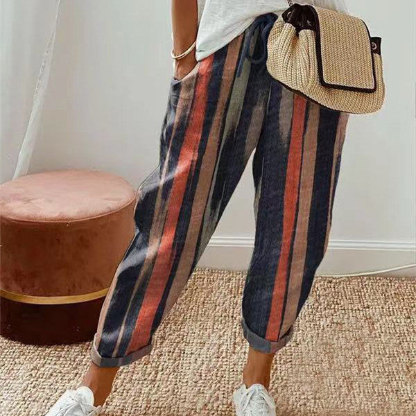 Printed Cropped Harem Pants