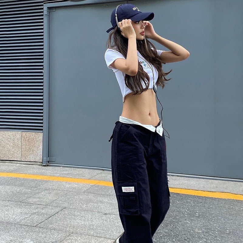 Wide-Leg Cargo Pants
