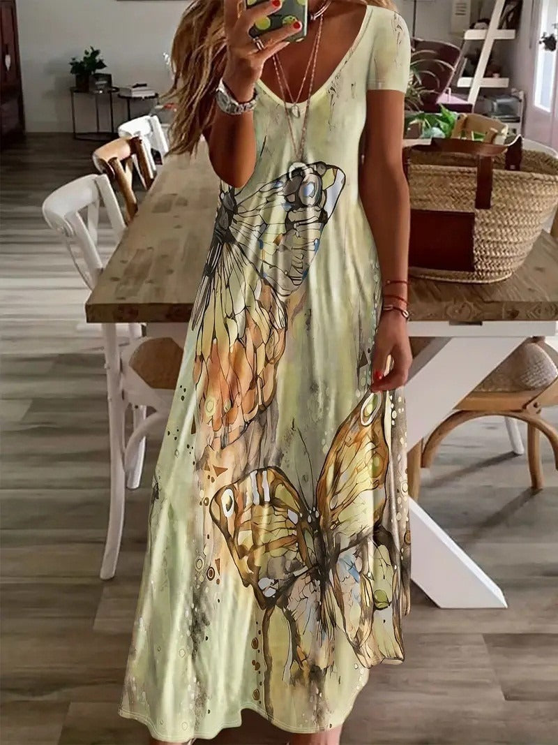 Butterfly Print Dress