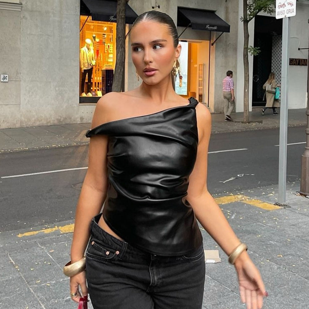 Asymmetric Sleeveless Top
