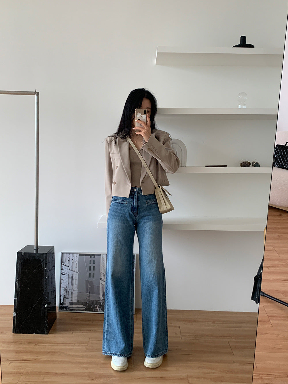 High-Waisted Wide-Leg Jeans