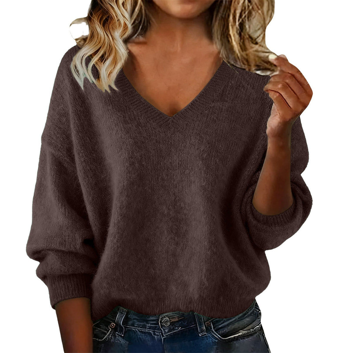 Relaxed V-Neck Sweater