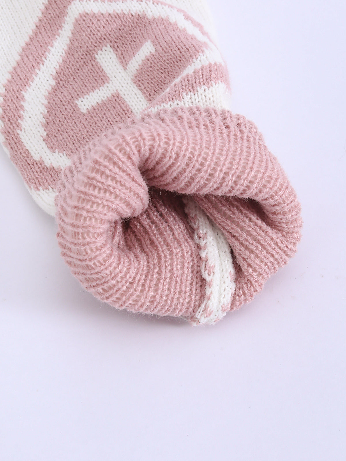 Heart & Cross Knit Leg Warmers