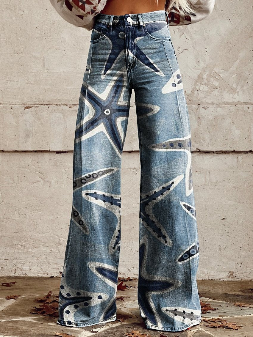 Printed Flare Pants