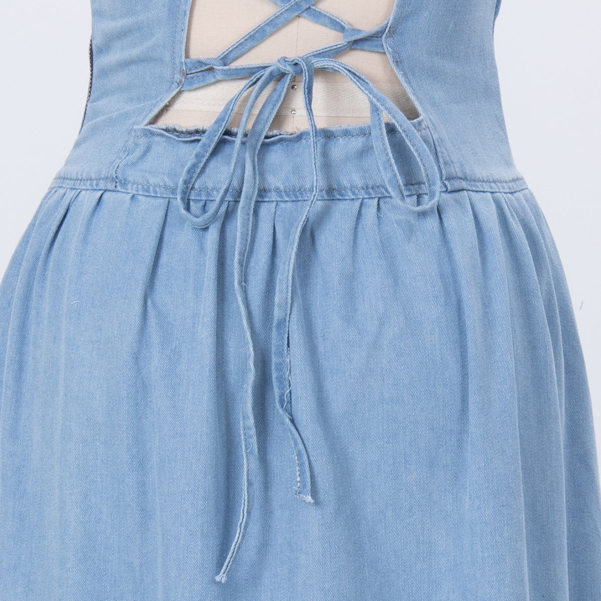 Sleeveless Denim Maxi Dress
