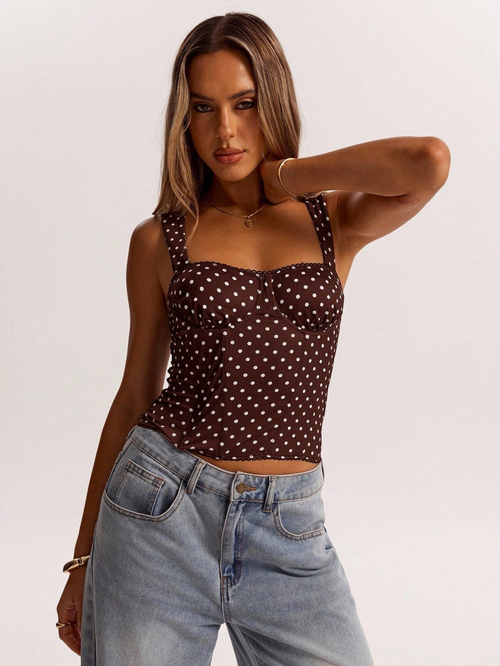 Polka-Dot Underwire Cami