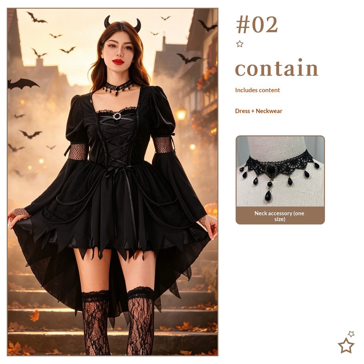 Witch Costume Dress — Choose Your Set
