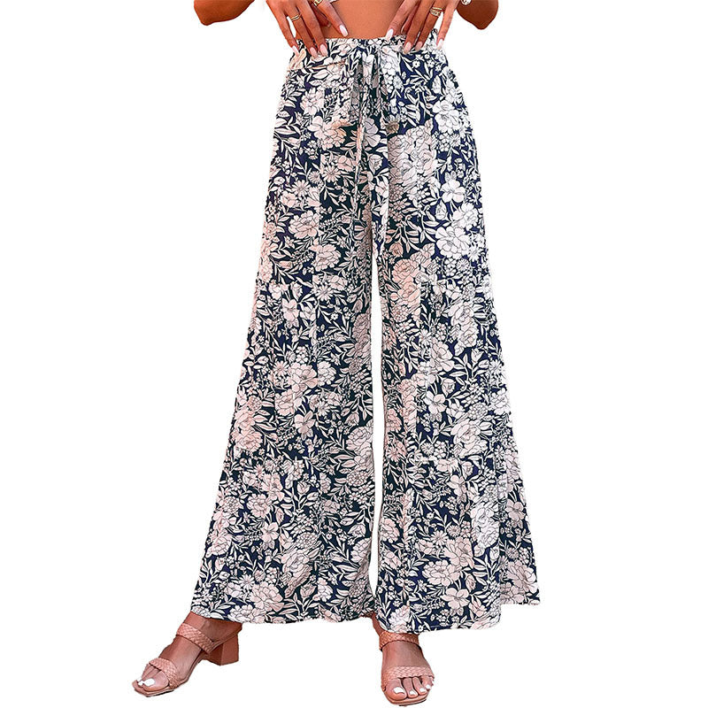 Floral Wide-Leg Pants