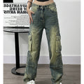Washed Cargo Jeans