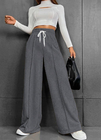 Drawstring Wide-Leg Pants