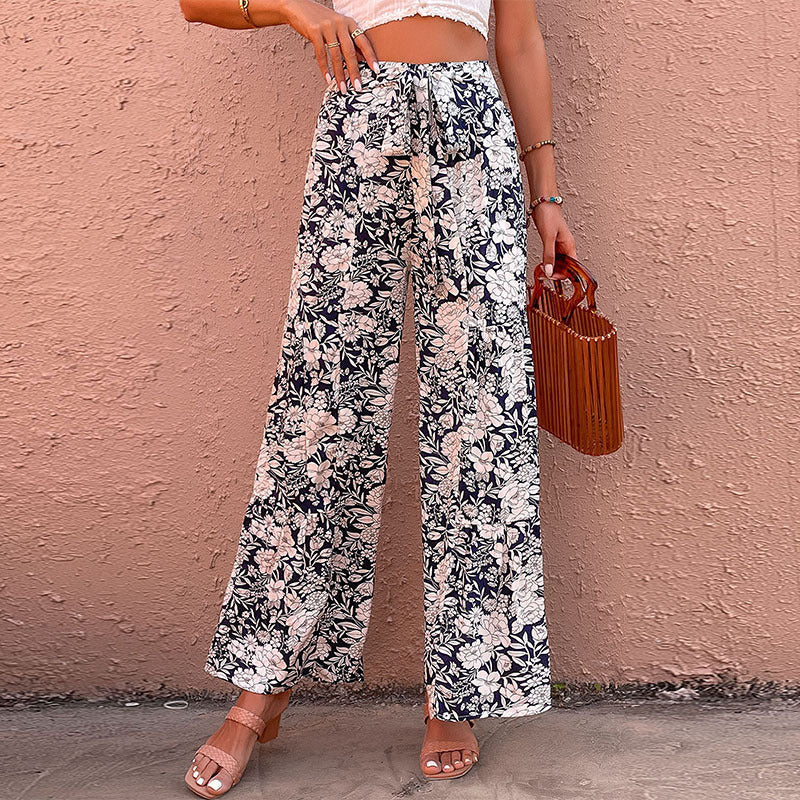 Floral Wide-Leg Pants