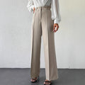 High-Waisted Straight-Leg Trousers
