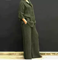 Button-Front Shirt & Pants Set