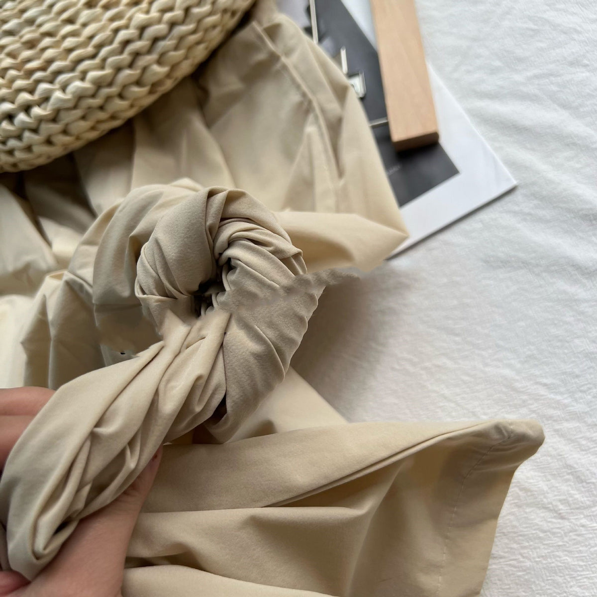 Elastic-Waist Wide-Leg Pants
