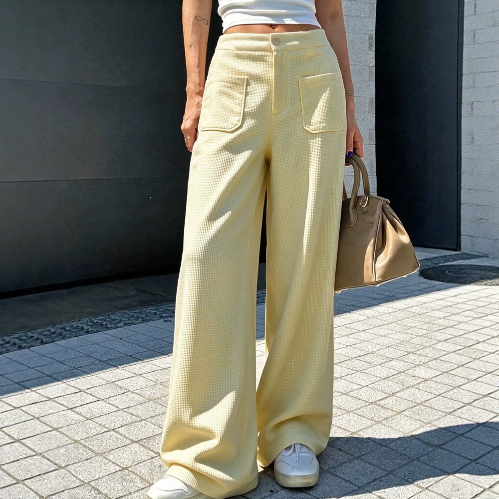 Patch-Pocket Wide-Leg Pants