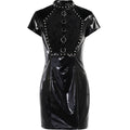 Studded Glossy Mini Dress