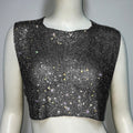 Metallic Mesh Sleeveless Top