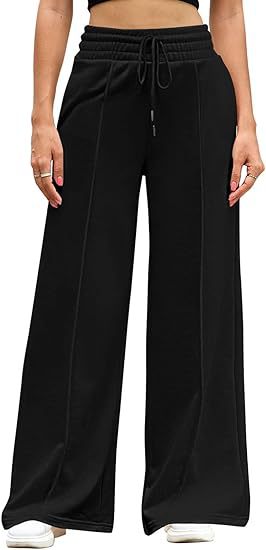 Drawstring Wide-Leg Lounge Pants