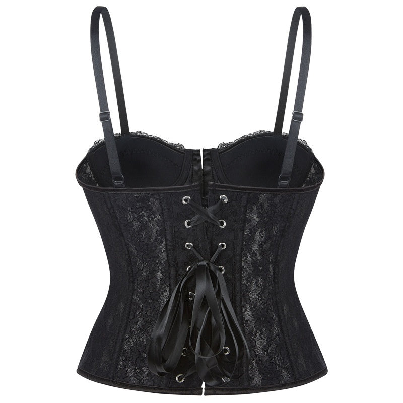 Lace Hook-Front Corset