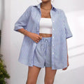 Striped Shirt & Shorts Set