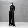Flowing Wide-Leg Pants — Black